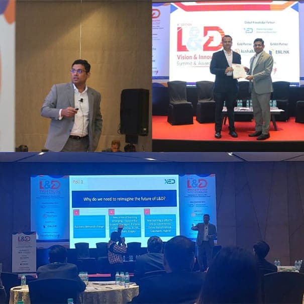 John Kallelil (Founder & CEO) addressed CHROs and L&D Heads at the 8th L&D Innovation Summit and Awards 2023, Mumbai, where the XED team represented XED as the Global Knowledge Partner